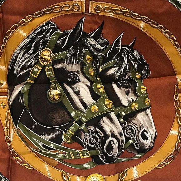 HERMES Carre90 CHEVAUX DE TRAIT Silk Scarf 😍🐴🐎🔥 - Picture 7 of 17